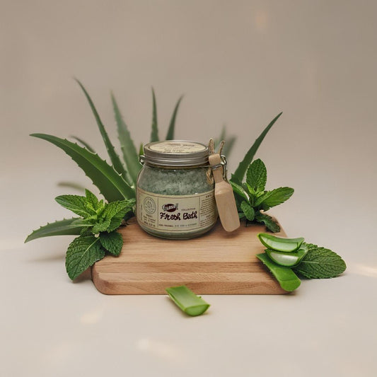 Pot Sel de bain - Aloe Vera & Menthe poivrée